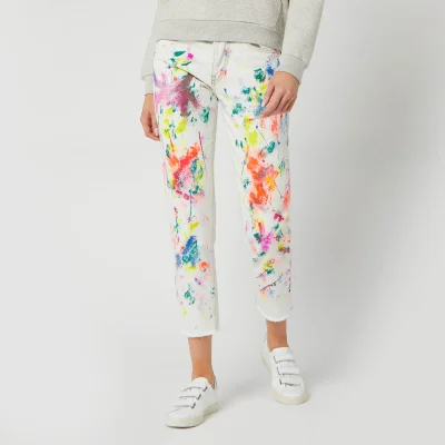 Polo Ralph Lauren Women's Avery Paint Splatter Jeans - Light Indigo
