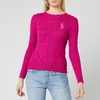 Polo Ralph Lauren Women's Sequin Classic Cable Knitted Jumper - Accent Pink - Image 1