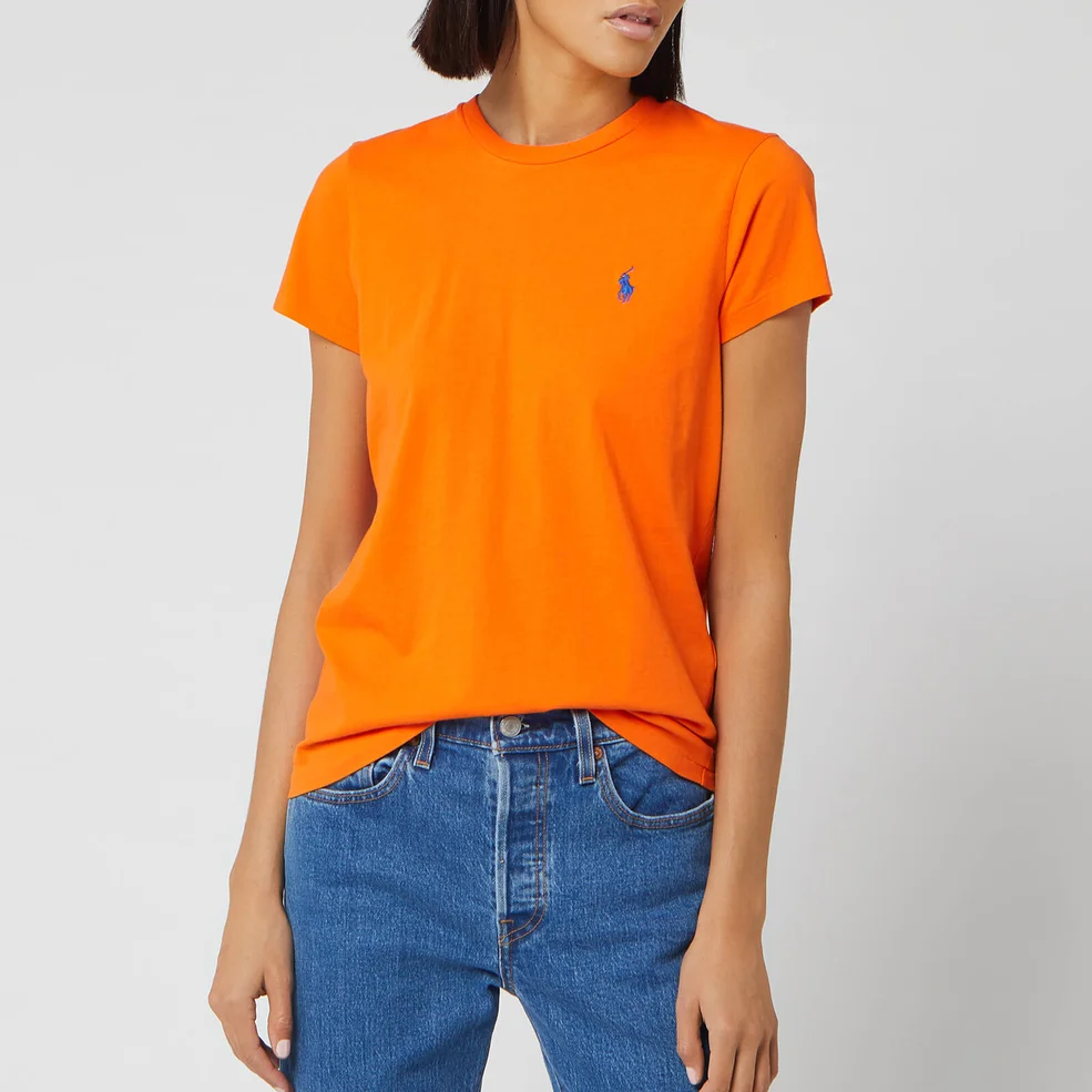 Polo Ralph Lauren Women's 30/1 Cotton T-Shirt - Fiesta Orange Image 1