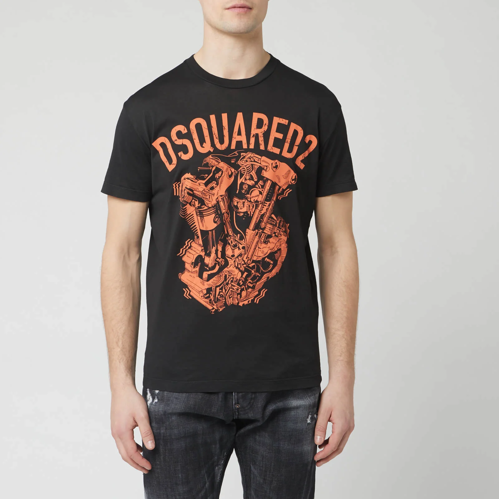 Dsquared2 Men's Engine Print T-Shirt - Black Image 1