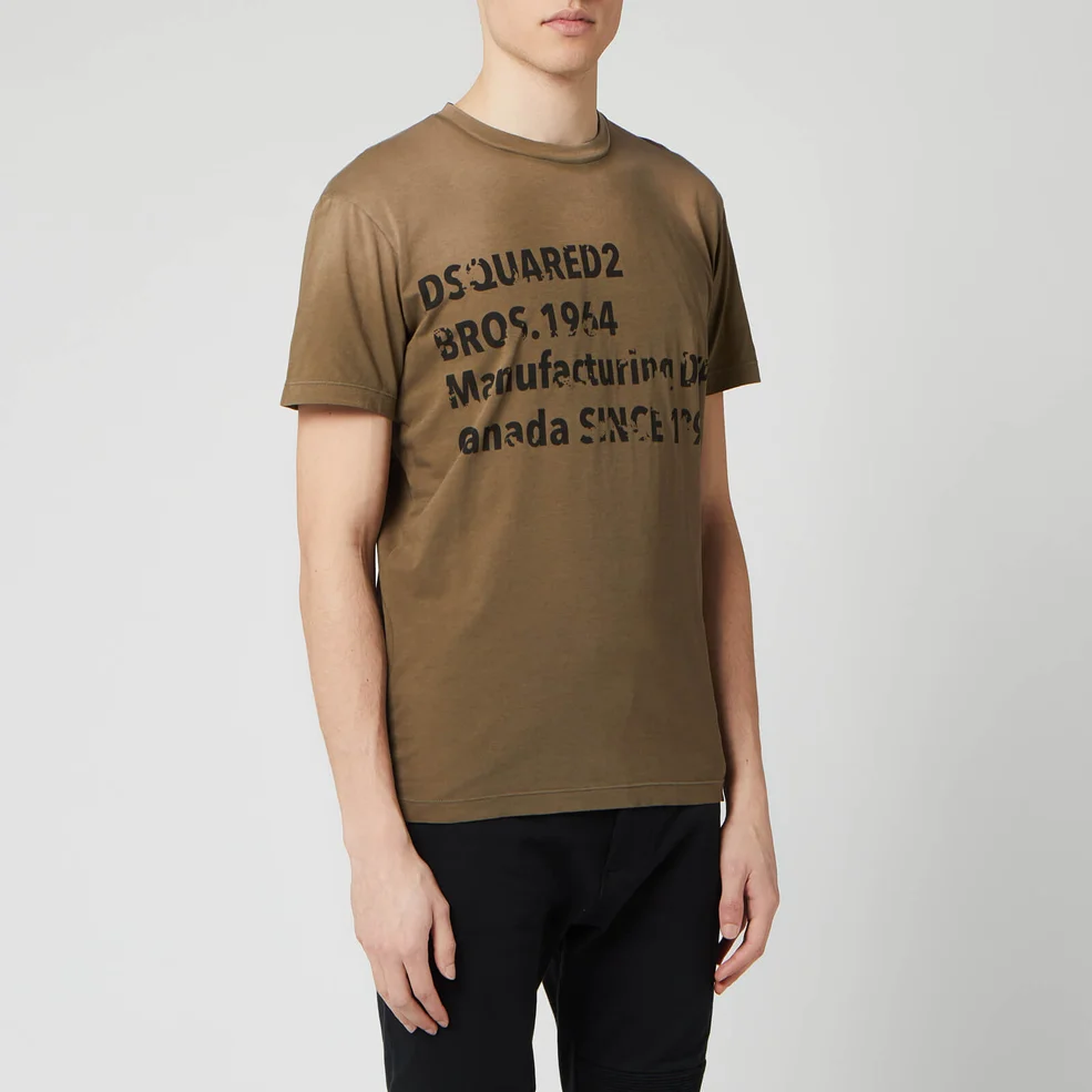 Dsquared2 Men's Industry Print T-Shirt - Hazelnut Image 1