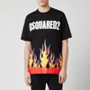 Dsquared2 Men's Flame Print T-Shirt - Black - Image 1