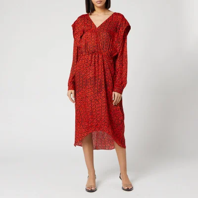 Preen By Thornton Bregazzi Women's Dotted Jacquard Eve Dress - Red Dragon Scale