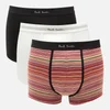 PS Paul Smith Men's 3 Pack Trunk Boxer Shorts - White/Stripe/Black - Image 1