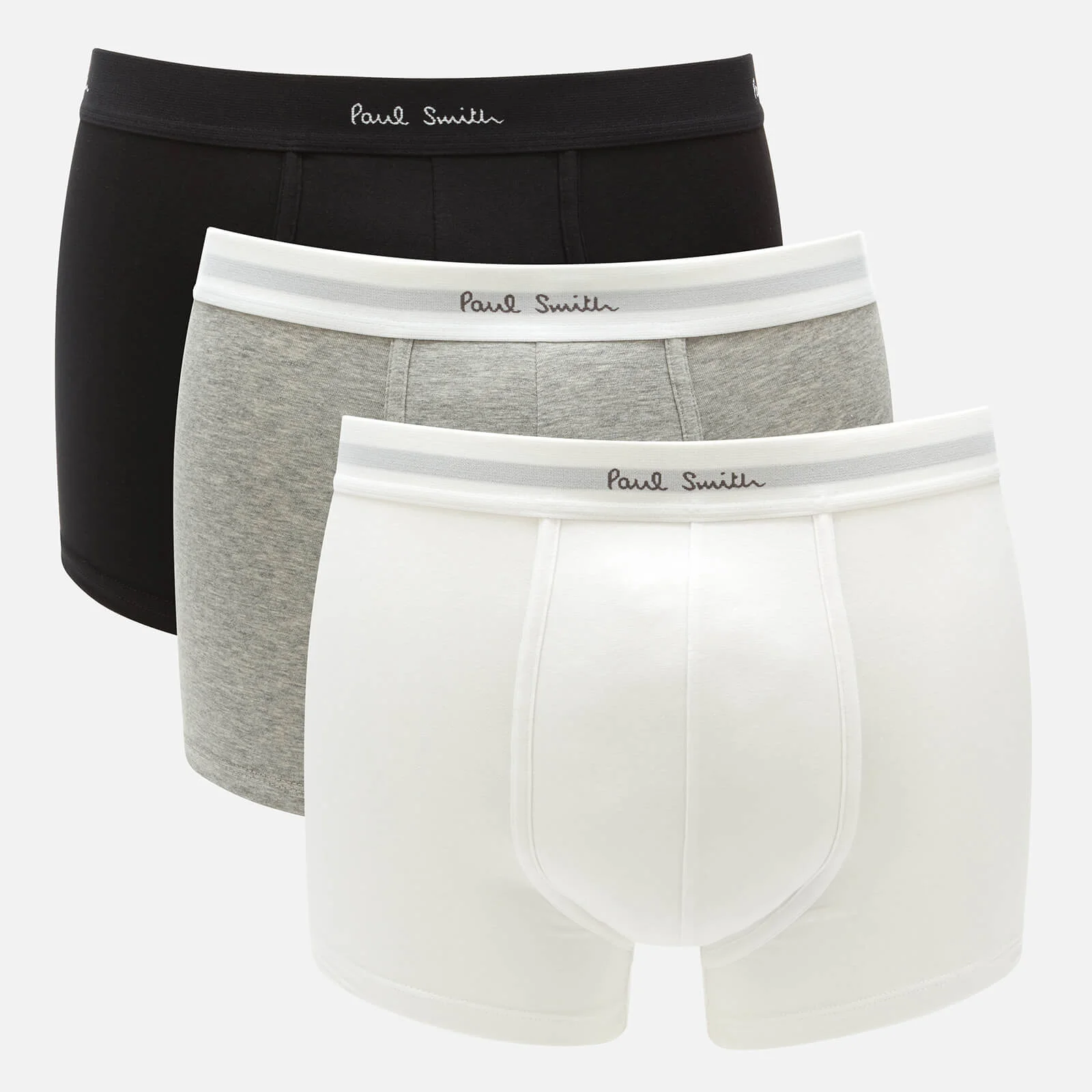 PS Paul Smith Men's 3-Pack Trunk Boxer Shorts - White/Grey/Black Image 1