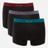 PS Paul Smith Men's 3 Pack Contrast Waistband Trunk Boxer Shorts - Black - Image 1