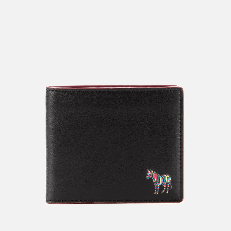 PS Paul Smith Men's Bifold Zebra Wallet with Coin Pouch - Black Image 1