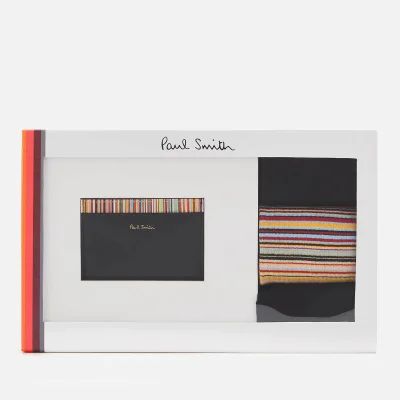 PS Paul Smith Men's Card Holder and Socks Gift Set - Black