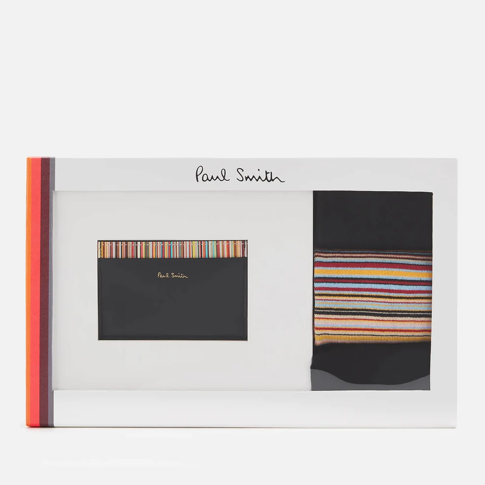 PS Paul Smith Men's Card Holder and Socks Gift Set - Black Image 1