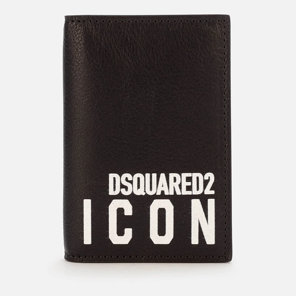 Dsquared2 Men's New Icon Card Case - Nero Bianco Image 1