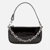 BY FAR Women's Mini Rachel Semi Patent Handbag - Black - Image 1