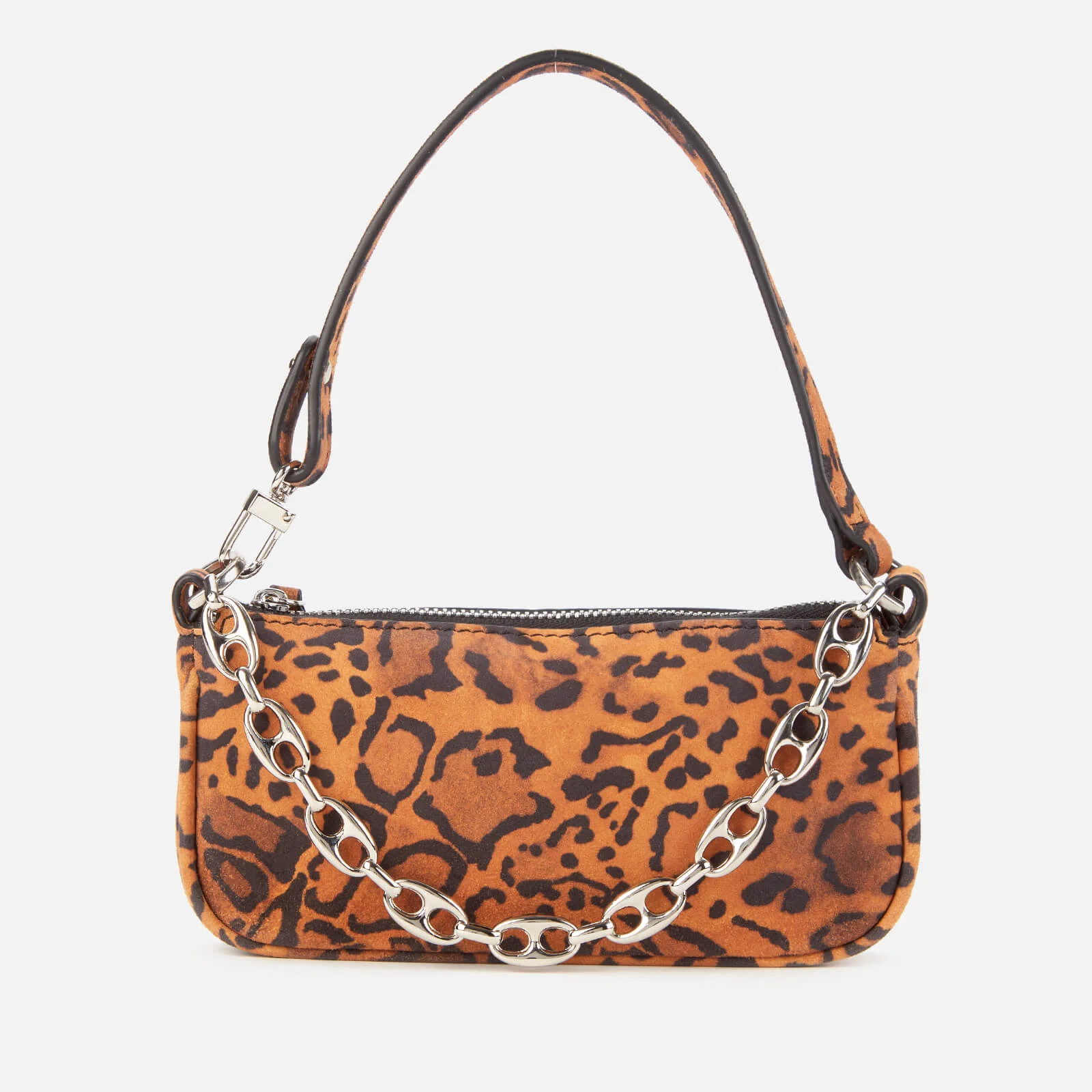 BY FAR Women's Mini Rachel Suede Shoulder Bag - Leopard Print Image 1