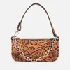 BY FAR Women's Mini Rachel Suede Shoulder Bag - Leopard Print - Image 1