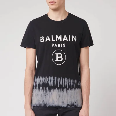 Balmain Men's Tie Dye Printed T-Shirt - Noir