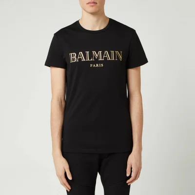 Balmain Men's Paris T-Shirt - Noir/Or