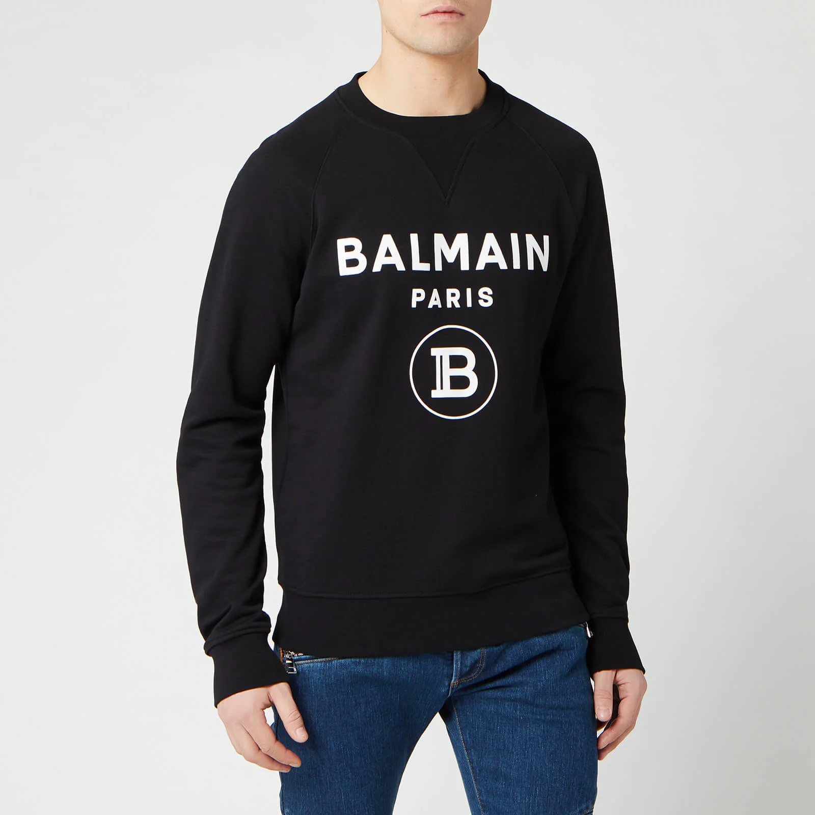 Balmain Men's Small Coin Flock Sweatshirt - Noir Image 1