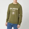 Balmain Men's Small Coin Flock Sweatshirt - Khaki - Image 1