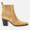 Ganni Women's Western Suede Heeled Boots - Tannin - Image 1