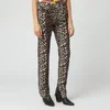 Ganni Women's Print Denim Jeans - Leopard - Image 1