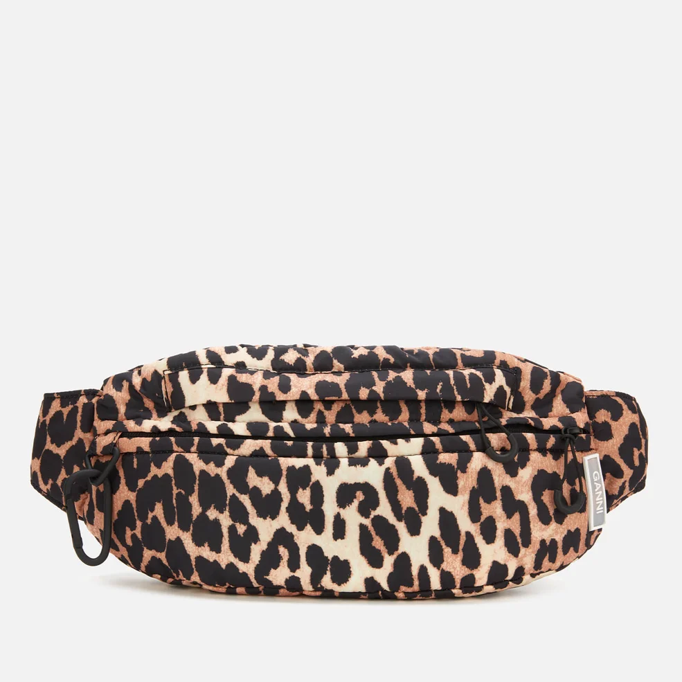 Ganni Women's Tech Fabric Hip Bag - Leopard Image 1