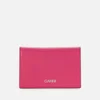 Ganni Women's Textured Leather Wallet - Shocking Pink - Image 1