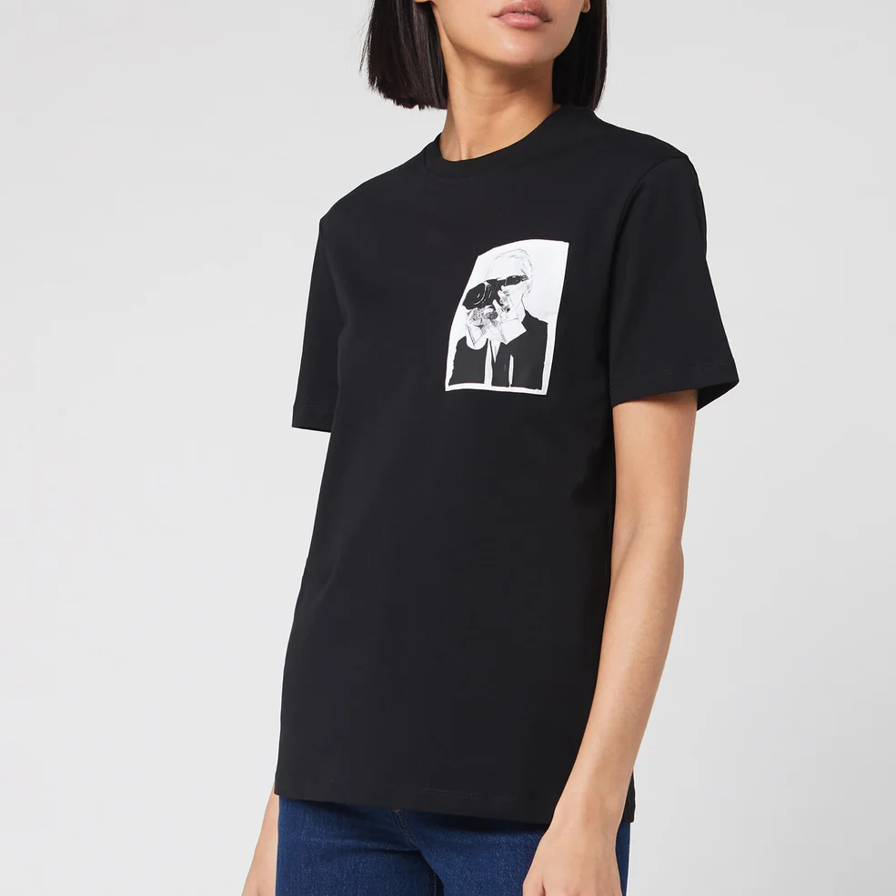 Karl Lagerfeld Women's Legend Pocket T-Shirt - Black Image 1