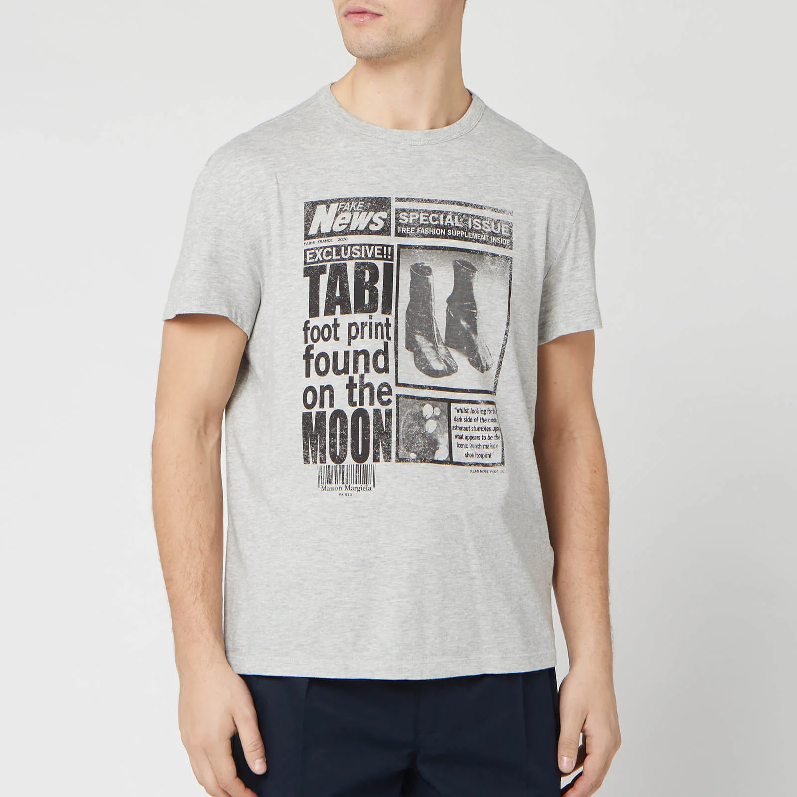 Maison Margiela Men's Tabi T-Shirt - Grey Melange Image 1