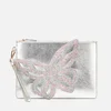 Sophia Webster Women's Flossy Butterfly Embellished Pouchette Bag - Silver - Image 1