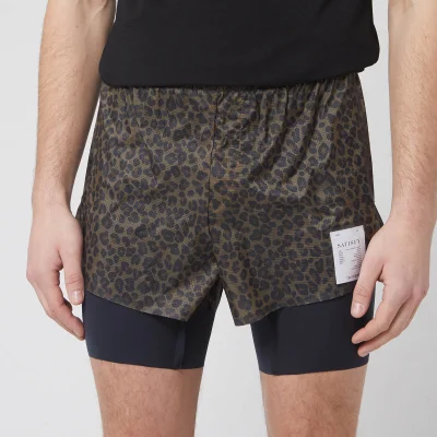 Satisfy Men's Short Distance 8 Inch Shorts - Leopard