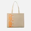 KENZO Women's Horizontal Canvas Shopper Bag - Beige - Image 1