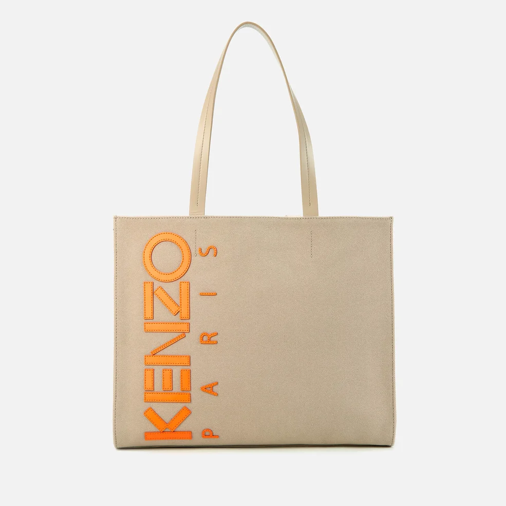 KENZO Women's Horizontal Canvas Shopper Bag - Beige Image 1