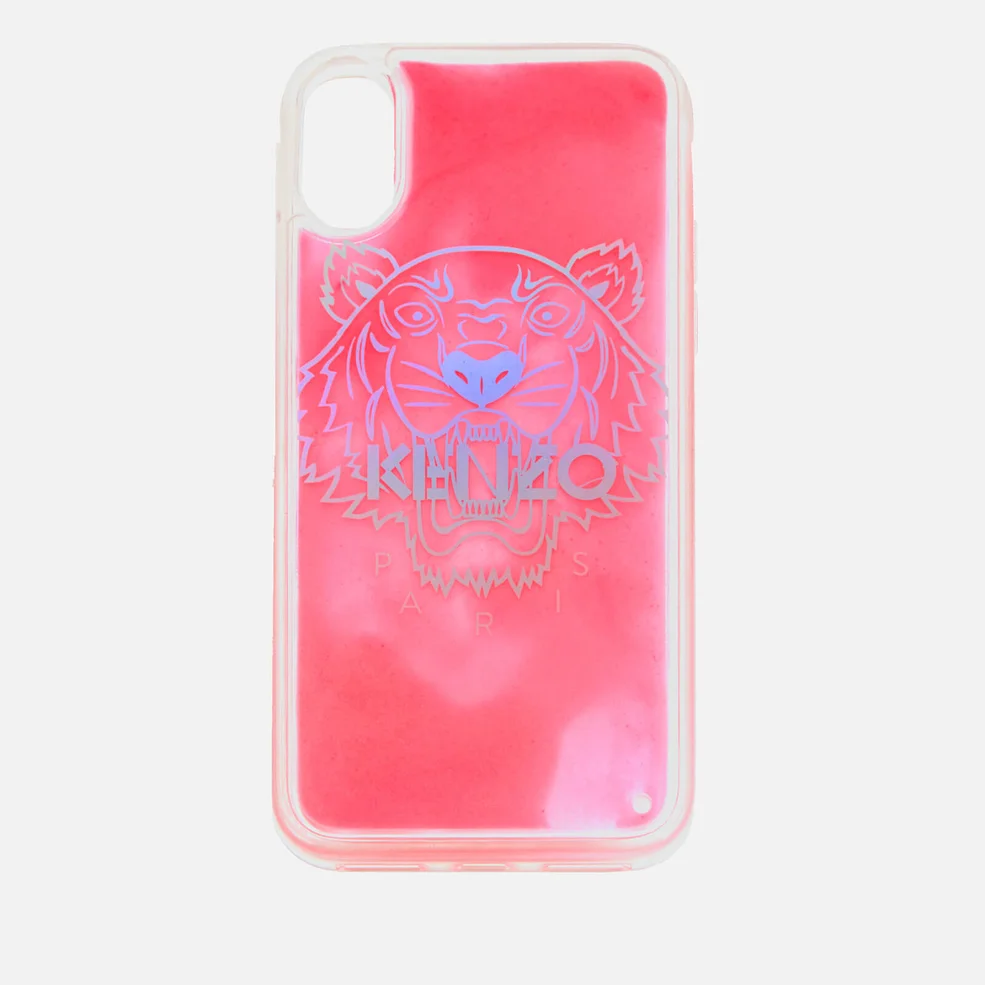 KENZO Women's iPhone X Tiger Head Phone Case - Pink Image 1