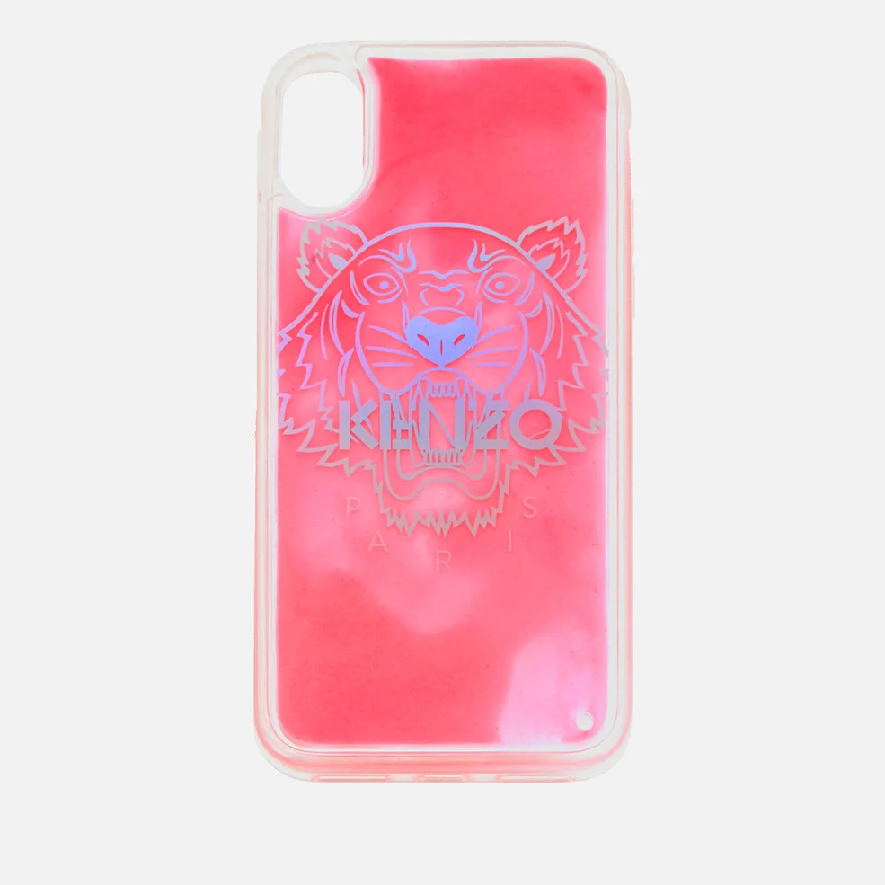 KENZO Women's iPhone X Tiger Head Sand Phone Case - Pink Image 1
