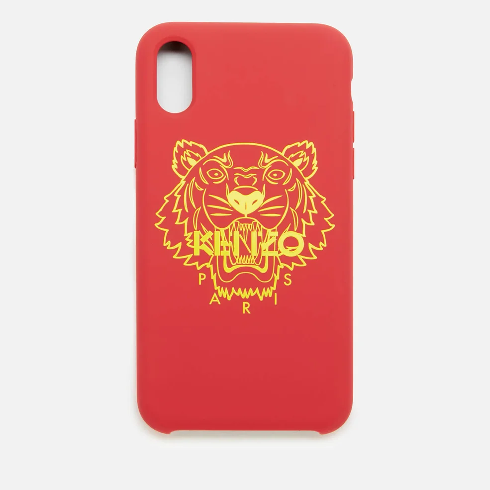 KENZO Women's iPhone X Tiger Head Phone Case - Coral Image 1