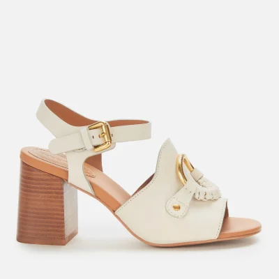 See By Chloé Women's Leather Heeled Sandals - Chalk