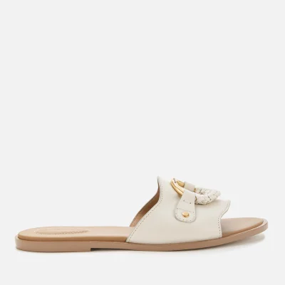 See By Chloé Women's Leather Slide Sandals - Chalk