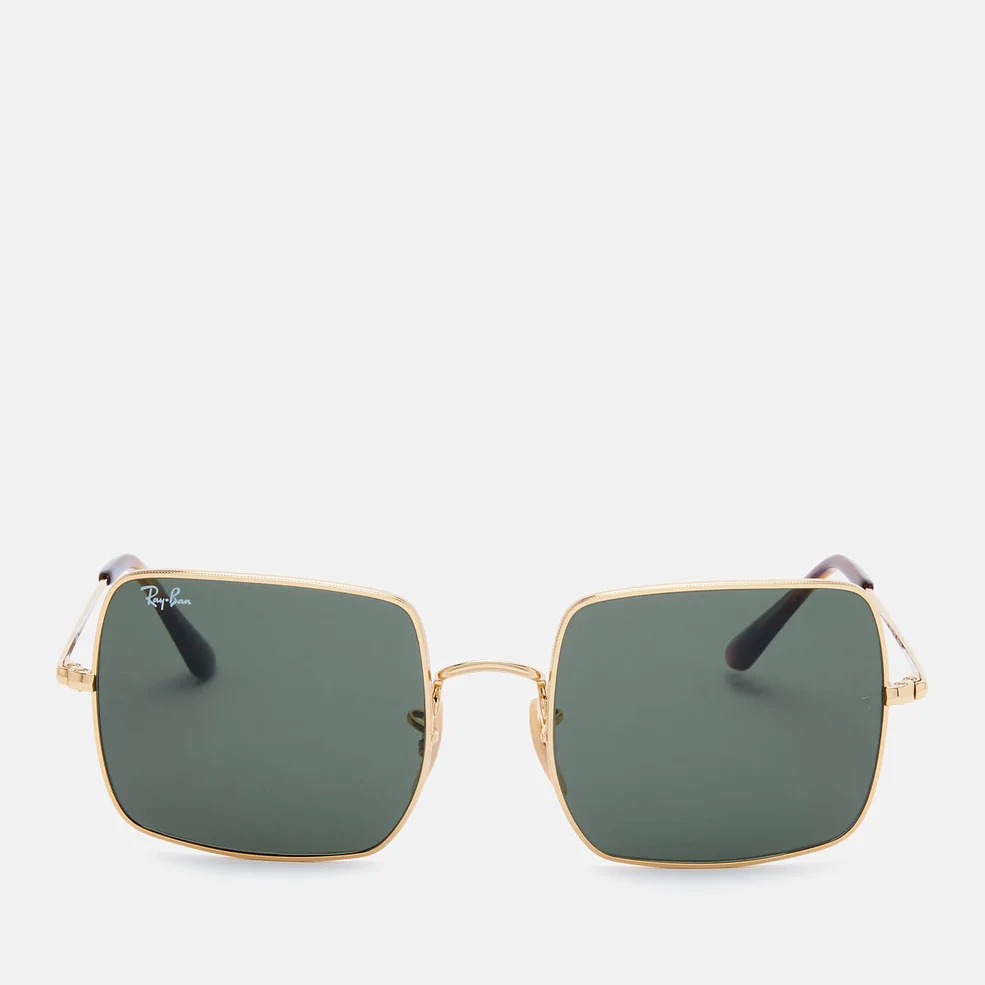 Ray-Ban Women's Square Frame Sunglasses - Gold Image 1