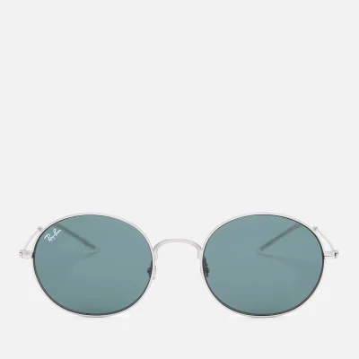 Ray-Ban Women's Metal Round Frame Sunglasses - Rubber Silver