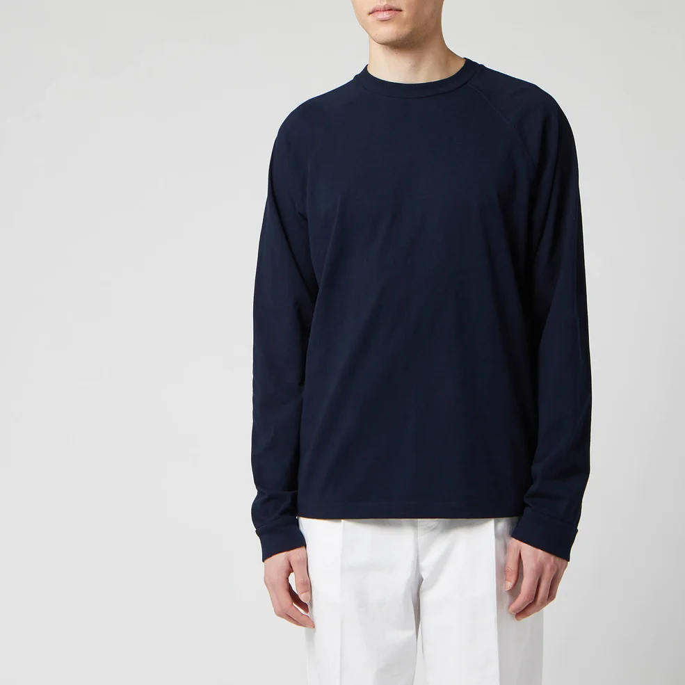 Acne Studios Men's Reverse Label Long Sleeve T-Shirt - Navy Blue Image 1