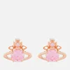 Vivienne Westwood Women's Reina Earrings - Pink Gold Pink CZ - Image 1