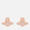 Vivienne Westwood Women's Romina Pave Orb Earrings - Pink Gold - Image 1
