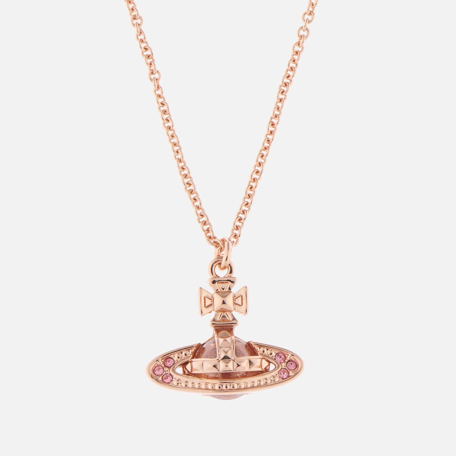 Vivienne Westwood Women's Pina Small Bas Relief Pendant - Pink Gold Light Rose Image 1