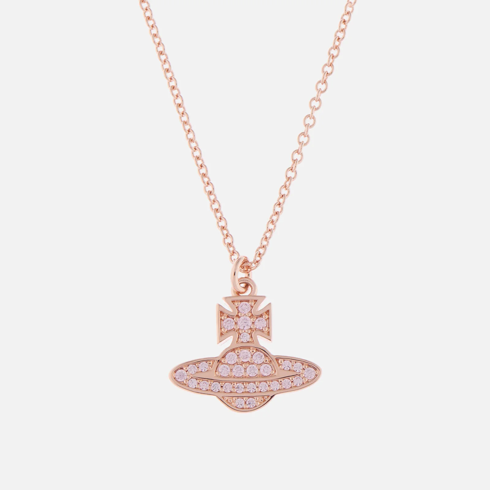 Vivienne Westwood Women's Romina Pave Orb Pendant - Pink Gold Image 1