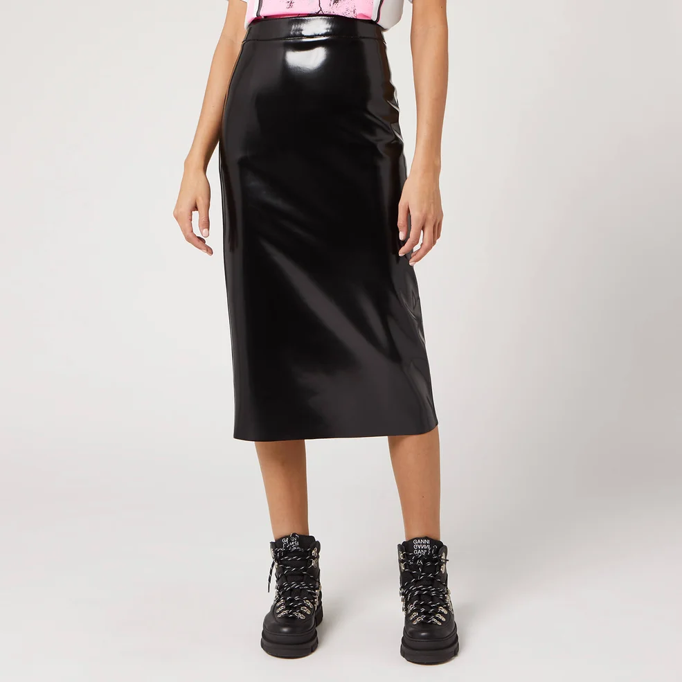 McQ Alexander McQueen Women's Pu Skirt - Black Image 1