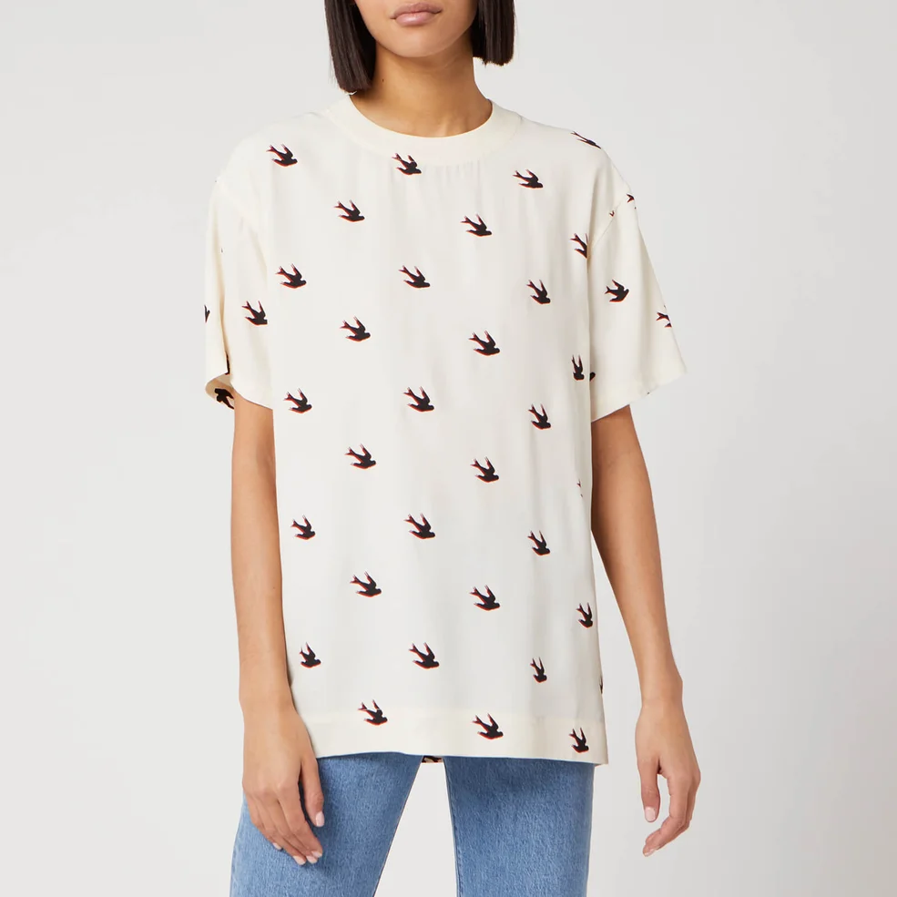 McQ Alexander McQueen Women's Umeko Seam T-Shirt - Oyster Image 1