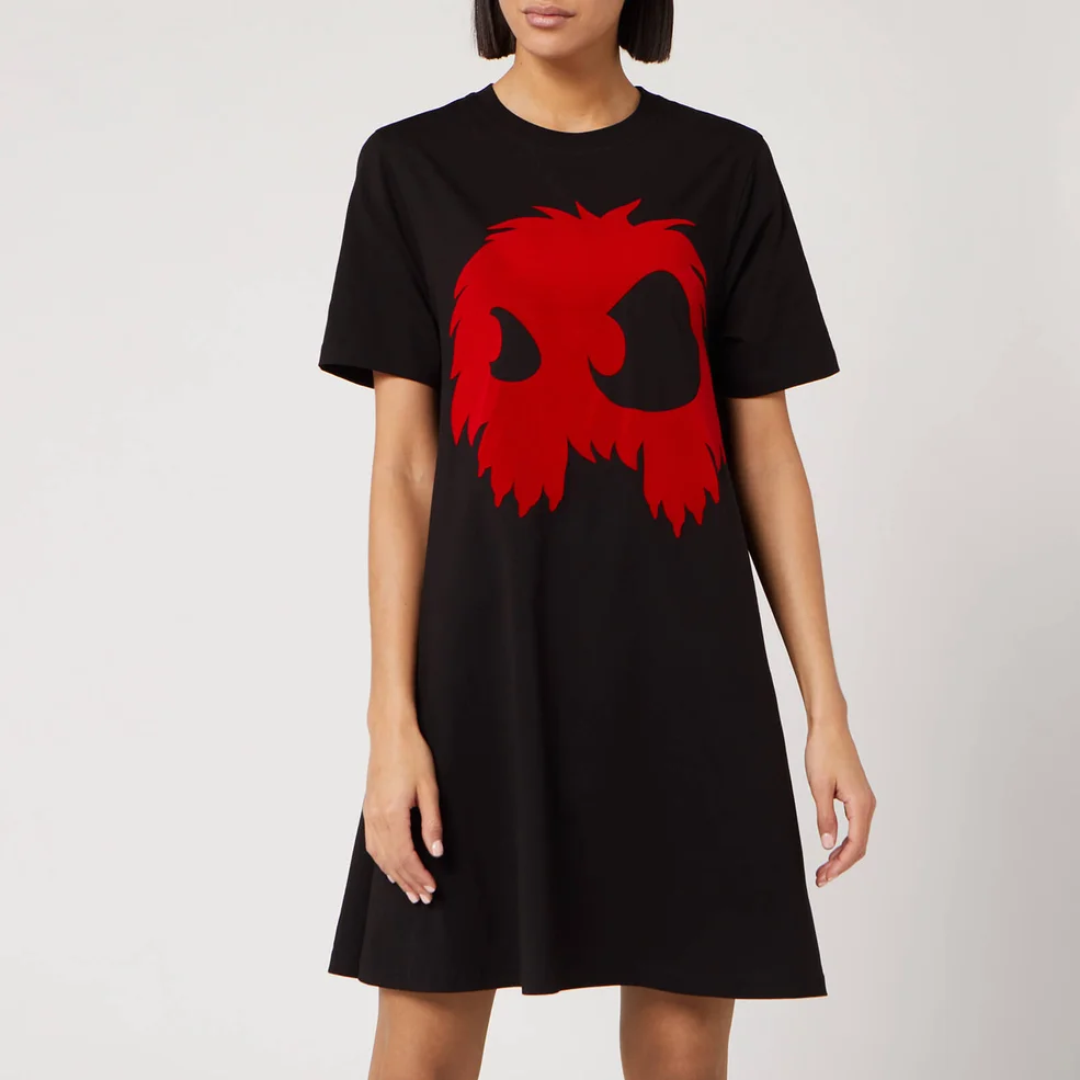 McQ Alexander McQueen Women's Monster Dress - Darkest Black/Rouge Image 1
