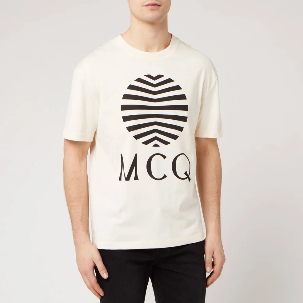 McQ Alexander McQueen Men's Dropped Shoulder Logo T-Shirt - Oyster Image 1