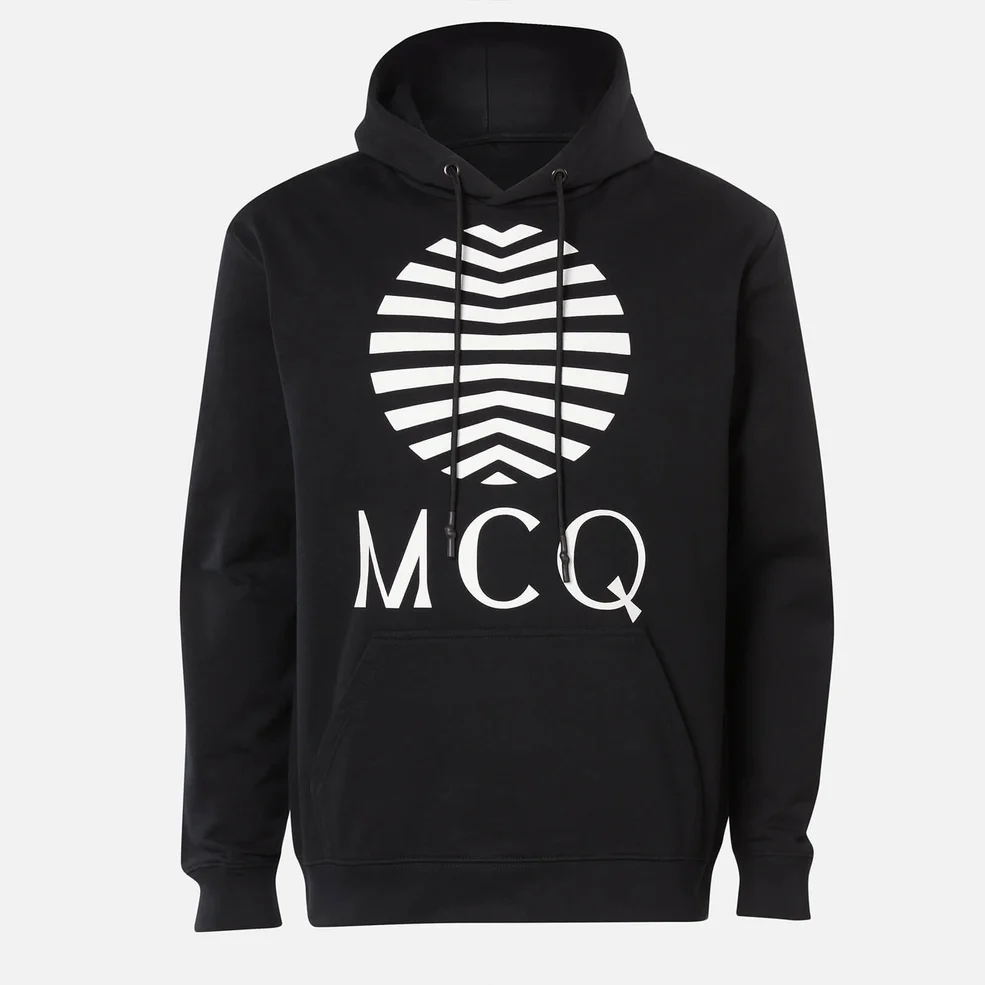 McQ Alexander McQueen Men's Logo Hoody - Darkest Black Image 1