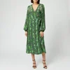 ROTATE Birger Christensen Women's Kira Midi Dress - Stone Green - Image 1