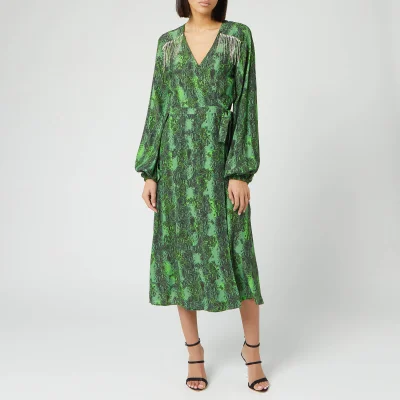ROTATE Birger Christensen Women's Kira Midi Dress - Stone Green